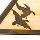 Meyda Lighting Ducks in Flight 16" Antique Copper Frame With Beige Shade Glass