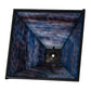 Meyda Lighting Ducks in Flight 16" Textured Black Frame With Purple Blue Art Shade Glass