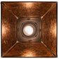 Meyda Lighting Ducks in Flight 17" Antique Copper Pendant Light With Amber Mica Shade Glass