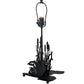 Meyda Lighting Ducks in Flight 21" 2-Light Table Lamp With Purple Blue Art Shade Glass and Highlighted Base