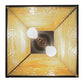 Meyda Lighting Ducks in Flight 22" 2-Light Textured Black Pendant Light With Beige Art Shade Glass
