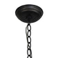 Meyda Lighting Ducks in Flight 22" 2-Light Textured Black Pendant Light With Beige Art Shade Glass
