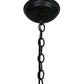 Meyda Lighting Ducks in Flight 22" 2-Light Textured Black Pendant Light With Silver Mica Shade Glass