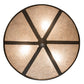 Meyda Lighting Ducks in Flight 24" 3-Light Oil Rubbed Bronze Semi-flush Mount Light With Silver Mica Shade Glass