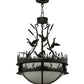 Meyda Lighting Ducks in Flight 24" 4-Light Oil Rubbed Bronze Inverted Pendant Light With Statuario Idalight Shade