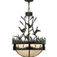 Meyda Lighting Ducks in Flight 24" 4-Light Oil Rubbed Bronze Inverted Pendant Light With Statuario Idalight Shade