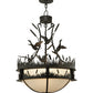 Meyda Lighting Ducks in Flight 24" 4-Light Oil Rubbed Bronze Inverted Pendant Light With Statuario Idalight Shade