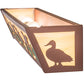 Meyda Lighting Ducks in Flight 24" 4-Light Rust & Green Accents Vanity Light With Bottacino Idalight Frosted Shade