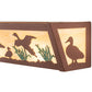 Meyda Lighting Ducks in Flight 24" 4-Light Rust & Green Accents Vanity Light With Bottacino Idalight Frosted Shade