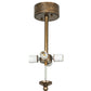 Meyda Lighting Ducks in Flight 246225 16" 4-Light Antique Copper Flush Mount Light With Amber Mica Shade Glass