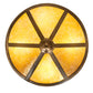 Meyda Lighting Ducks in Flight 246225 16" 4-Light Antique Copper Flush Mount Light With Amber Mica Shade Glass