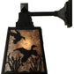 Meyda Lighting Ducks in Flight 28" 3-Light Black Wall Sconce With Silver Mica Shade Glass