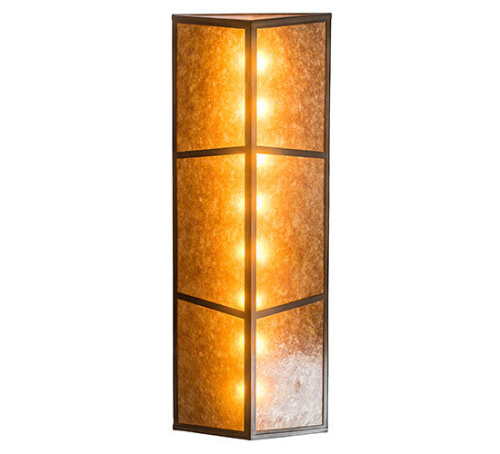 Meyda Lighting Ducks in Flight 48" 12-Light Dark Burnished Antique Copper Inverted Island Pendant Light With Amber Mica Shade Glass