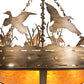Meyda Lighting Ducks in Flight 60" 10-Light Antique Copper Inverted Pendant Light With Amber Mica Shade Glass