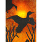 Meyda Lighting Ducks in Flight 7" Textured Black Hanging Wall Sconce With Amber Mica Shade Glass