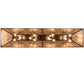 Meyda Lighting Ducks in Flight 72" 12-Light Antique Copper Finish Island Pendant Light With Silver Mica Shade Glass
