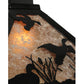 Meyda Lighting Ducks in Flight 75" 5-Light Textured Black Island Pendant Light With Silver Mica Shade Glass
