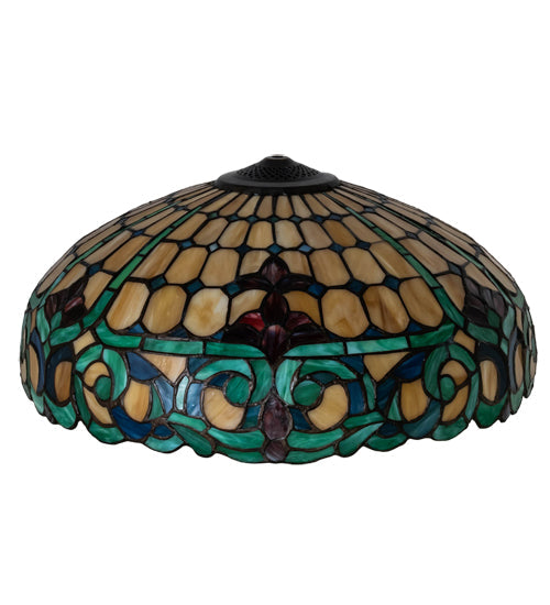 Meyda Lighting Duffner & Kimberly Colonial 18" Multi-Colored Shade Glass