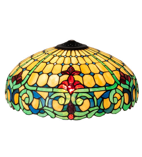 Meyda Lighting Duffner & Kimberly Colonial 18" Multi-Colored Shade Glass