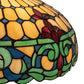 Meyda Lighting Duffner & Kimberly Colonial 22" 3-Light Mahogany Bronze Table Lamp With Multi-Colored Shade Glass