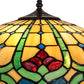 Meyda Lighting Duffner & Kimberly Colonial 22" 3-Light Mahogany Bronze Table Lamp With Multi-Colored Shade Glass