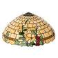 Meyda Lighting Duffner & Kimberly Hollyhock 20" Multi-Colored Stained Shade Glass