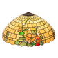 Meyda Lighting Duffner & Kimberly Hollyhock 20" Multi-Colored Stained Shade Glass