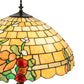 Meyda Lighting Duffner & Kimberly Hollyhock 62" 3-Light Mahogany Bronze Floor Lamp With Multi-Colored Stained Shade Glass