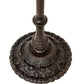 Meyda Lighting Duffner & Kimberly Hollyhock 62" 3-Light Mahogany Bronze Floor Lamp With Multi-Colored Stained Shade Glass