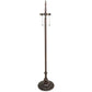 Meyda Lighting Duffner & Kimberly Hollyhock 62" 3-Light Mahogany Bronze Floor Lamp With Multi-Colored Stained Shade Glass