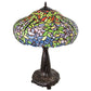 Meyda Lighting Duffner & Kimberly Laburnum 26" 2-Light Mahogany Bronze Table Lamp With Multi-Colored Stained Shade Glass