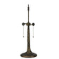 Meyda Lighting Duffner & Kimberly Laburnum 26" 3-Light Mahogany Bronze Table Lamp With Blue & Green Shade Glass