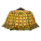 Meyda Lighting Duffner & Kimberly Shell & Diamond 16" Beige & Green Stained Shade Glass