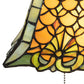 Meyda Lighting Duffner & Kimberly Shell & Diamond 21" 2-Light Mahogany Bronze Table Lamp With Amber & Green Stained Shade Glass
