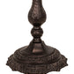 Meyda Lighting Duffner & Kimberly Shell & Diamond 21" 2-Light Mahogany Bronze Table Lamp With Amber & Green Stained Shade Glass