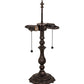 Meyda Lighting Duffner & Kimberly Shell & Diamond 21" 2-Light Mahogany Bronze Table Lamp With Amber & Green Stained Shade Glass