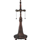 Meyda Lighting Duffner & Kimberly Shell & Diamond 26" 2-Light Mahogany Bronze Table Lamp With Amber & Green Shade Glass