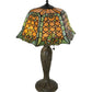 Meyda Lighting Duffner & Kimberly Shell & Diamond 264846 26" 2-Light Mahogany Bronze Table Lamp With Amber & Green Stained Shade Glass