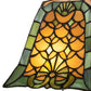 Meyda Lighting Duffner & Kimberly Shell & Diamond 264846 26" 2-Light Mahogany Bronze Table Lamp With Amber & Green Stained Shade Glass