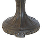 Meyda Lighting Duffner & Kimberly Shell & Diamond 264846 26" 2-Light Mahogany Bronze Table Lamp With Amber & Green Stained Shade Glass
