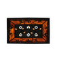 Meyda Lighting Duke 60" 9-Light Textured Black Island Pendant Light With Amber Mica Shade Glass