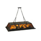 Meyda Lighting Duke 60" 9-Light Textured Black Island Pendant Light With Amber Mica Shade Glass