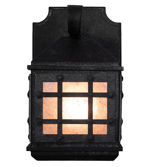 Meyda Lighting Dumas 6" Smoke Wall Sconce With Silver Mica Shade Glass