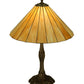 Meyda Lighting Duncan 27" Mahogany Bronze Table Lamp With Beige Shade Glass
