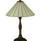 Meyda Lighting Duncan 27" Mahogany Bronze Table Lamp With White Shade Glass