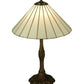 Meyda Lighting Duncan 27" Mahogany Bronze Table Lamp With White Shade Glass