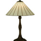 Meyda Lighting Duncan 27" Mahogany Bronze Table Lamp With White Shade Glass