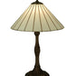 Meyda Lighting Duncan 27" Mahogany Bronze Table Lamp With White Shade Glass