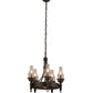 Meyda Lighting Durango 22" 6-Light Oil Rubbed Bronze Chandelier With Clear Shade Glass