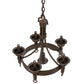 Meyda Lighting Durango 22" 6-Light Oil Rubbed Bronze Chandelier With Clear Shade Glass